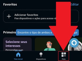 É preciso apertar em "Mais" para seguir com o procedimento