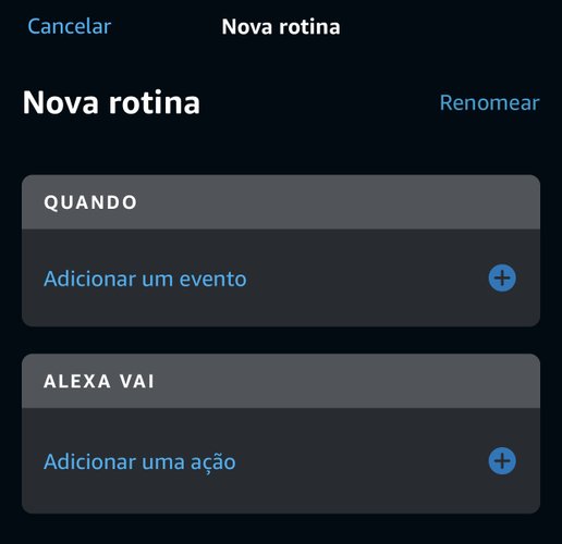 É possível escolher quando ou o que a Alexa irá fazer