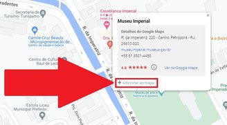 É preciso clicar em "Adicionar ao mapa".