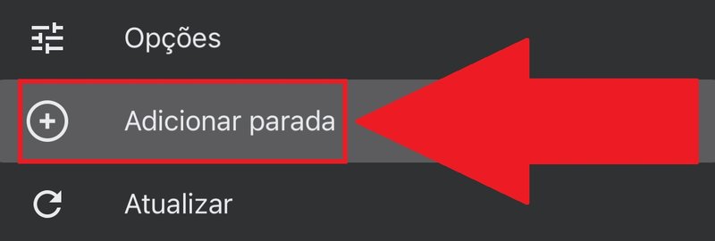 Aperte em "Acionar parada".