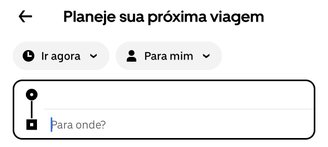 Informe a origem e destino da sua corrida.