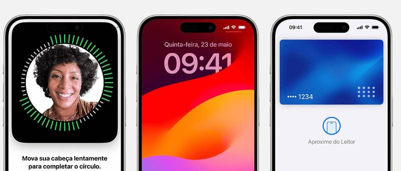 O cadastro do Face ID.
