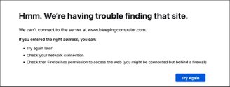 O próprio BleepingComputer ficou fora do ar por causa da interrupção no Cloudflare.