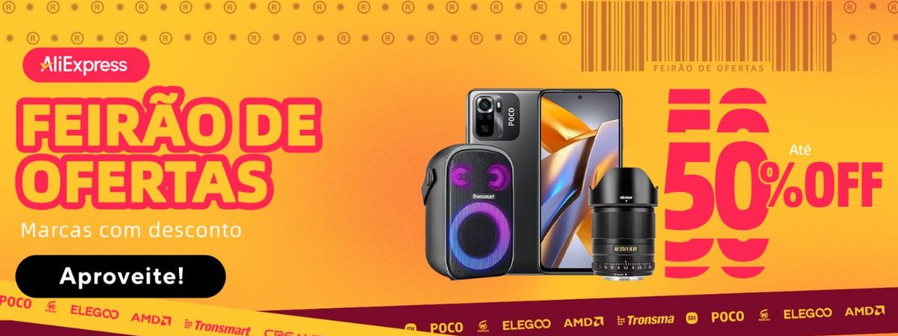 Imagem de: Feirão de Ofertas do AliExpress tem eletrônicos com até 50% OFF e ofertas já no Brasil; veja