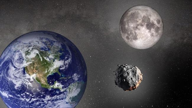 Representação artística do novo asteroide-Lua temporário que a Terra irá capturar.