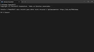 Na tela de prompt do PowerShell é possível enviar os comandos para a formação dos scripts.