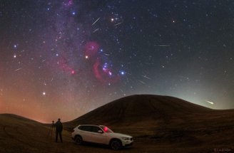 Oriônidas no céu da China.