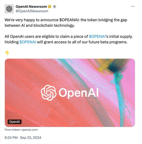 O perfil oficial OpenAI Newsroom foi hackeado e utilizado para divulgar criptomoedas falsas.