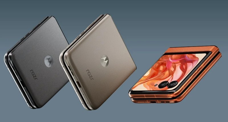 O Motorola Razr 50 em suas três cores. 