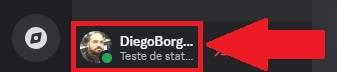 É preciso apertar na sua imagem de perfil, na parte inferior da tela.