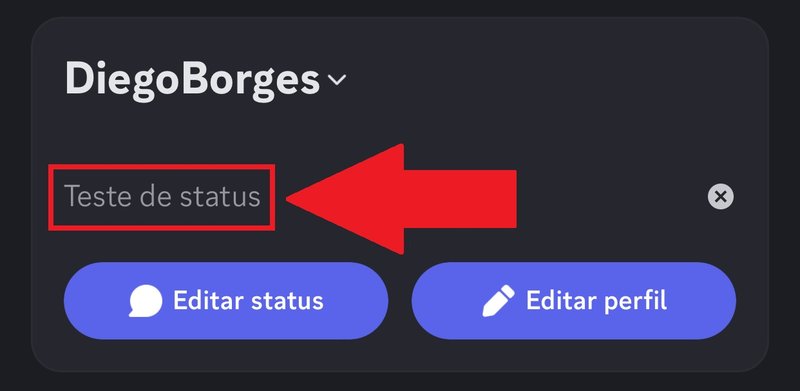 Depois de salvar as alterações, o status já fica disponível.