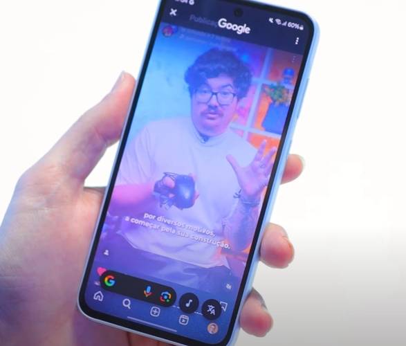 O Circular para Pesquisar está presente no Galaxy A35. (Imagem: Felipe Pedro e Gustavo Katsumi/TecMundo)
