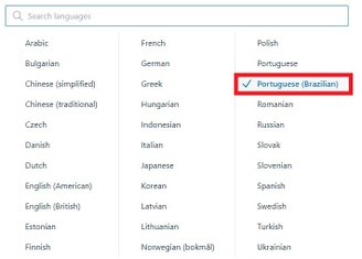 É preciso escolher a opção "Portuguese (Brazilian)" uma vez que há também o de Portugal.