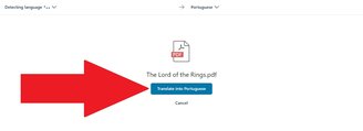 Clique em "Translate into Portuguese" para fazer a tradução para o português.