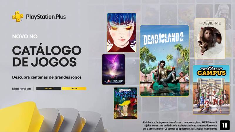 Lista de jogos que chegarão no dia 15 de outubro ao catálogo do PS Plus Extra e Deluxe.