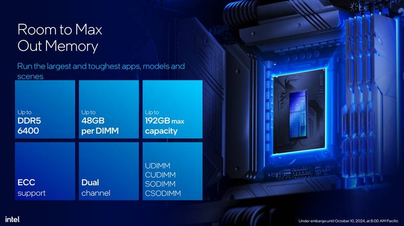 Memórias DDR4 não serão compatíveis com processadores Intel Core Ultra 200S. (Imagem: Intel/Divulgação)