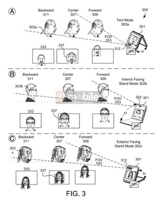 Mais algumas aplicações da patente para chamadas de vídeo ou foto. (Imagem: (91Mobiles/Reprodução)