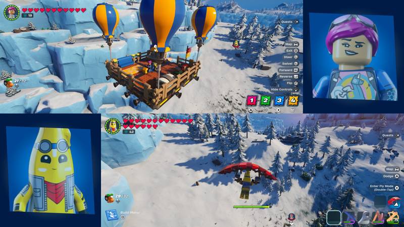 Modo LEGO de Fortnite agora tem modo de tela dividida, que está disponível apenas nos consoles por enquanto.