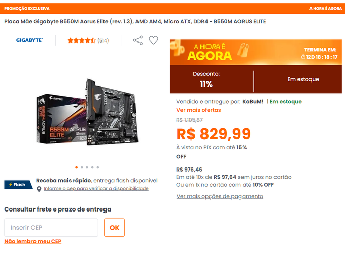 Placa mãe B560M