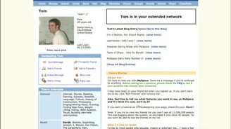 O perfil de Tom Anderson era adicionado automaticamente como amigo nas novas contas na rede social.