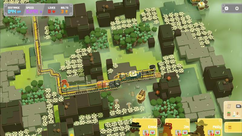Unrailed 2 traz a mesma jogabilidade caótica e divertida do primeiro gate