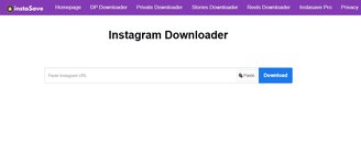 No site do InstaSave você pode baixar fotos e vídeos do Instagram.