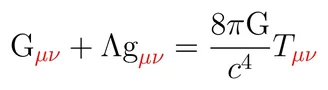 Equações de Einstein da Teoria da Relatividade Geral.