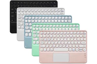 In addition to acting as a keyboard, this model also has a touchpad to control the mouse.