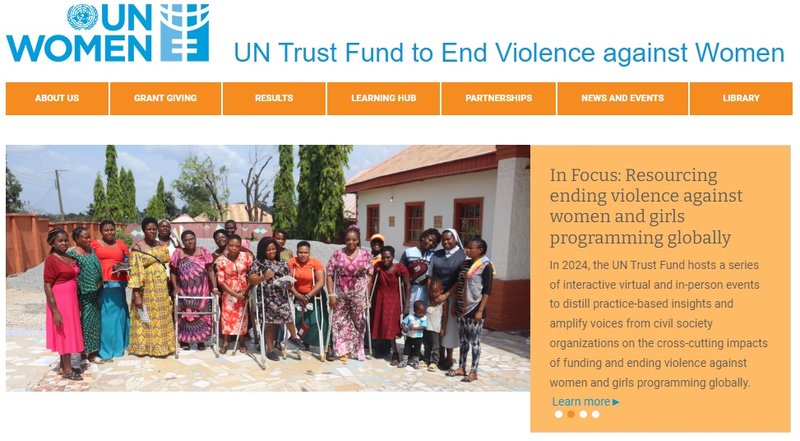 O site do fundo da ONU que teve arquivos expostos. (Imagem: UN Women/Divulgação)