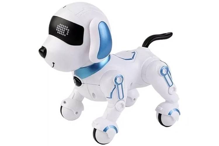O cão eletrônico da Medoosi tem controle remoto, mas também se move livremente.