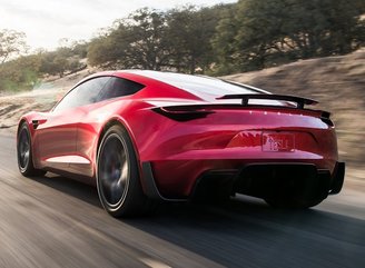 Como todos os modelos da Tesla, o Roadster promete design futurista e incomum.