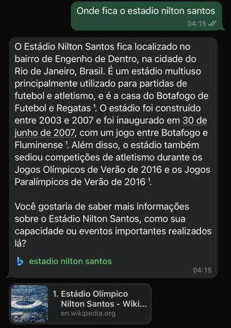 Você pode obter uma série de detalhes de um local através do Meta AI