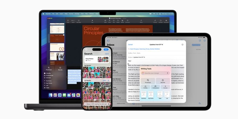 O Apple Intelligence para Mac, iPad e iPhone. (Imagem: Apple/Divulgação)