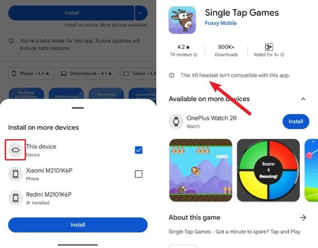 As evidências de mudanças na Google Play Store envolvendo Realidade Mista. (Imagem: Android Authority/Reprodução)