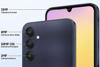 Galaxy A25 has 3 rear cameras and a front camera, ideal for high-quality selfies.