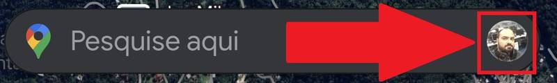 Aperte no ícone do perfil da sua conta Google.
