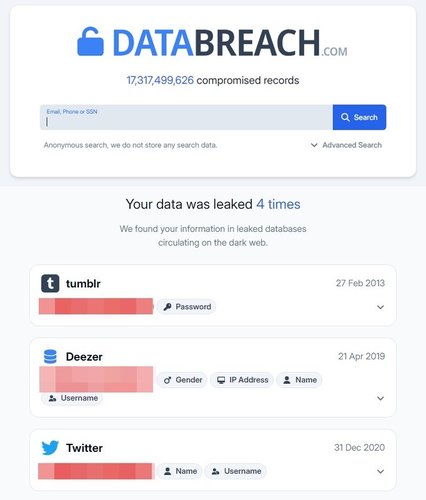 Imagem: Reprodução/DataBreach.com