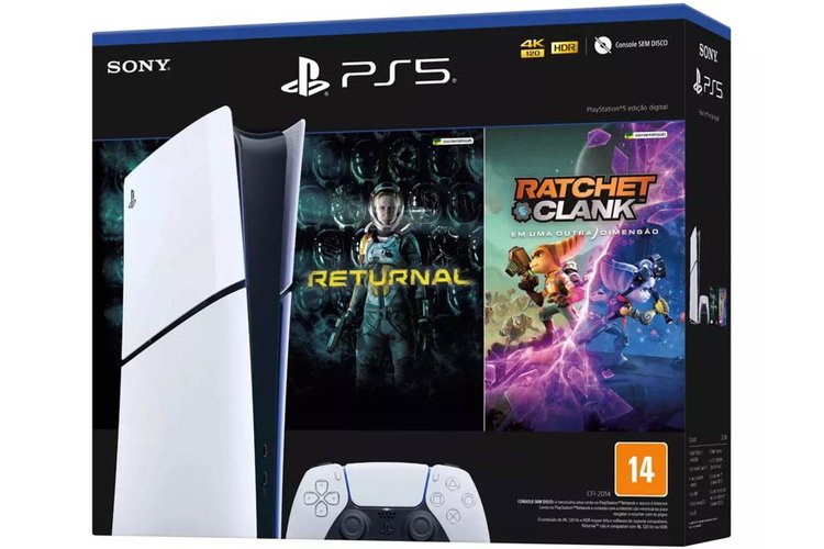 PS5 Slim edição digital com dois jogos é uma das ofertas em destaque no 11.11 do ML.