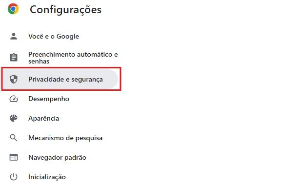 Privacidade e segurança.