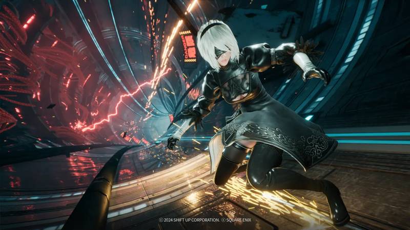 Traje da 2B para a Eve na colaboração de Stellar Blade com Nier: Automata.