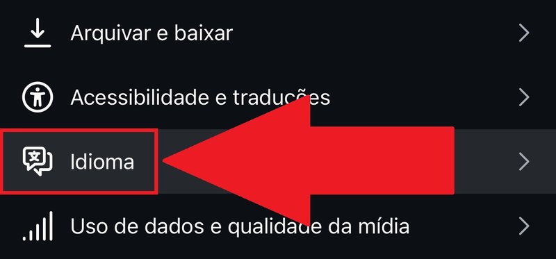 A opção 