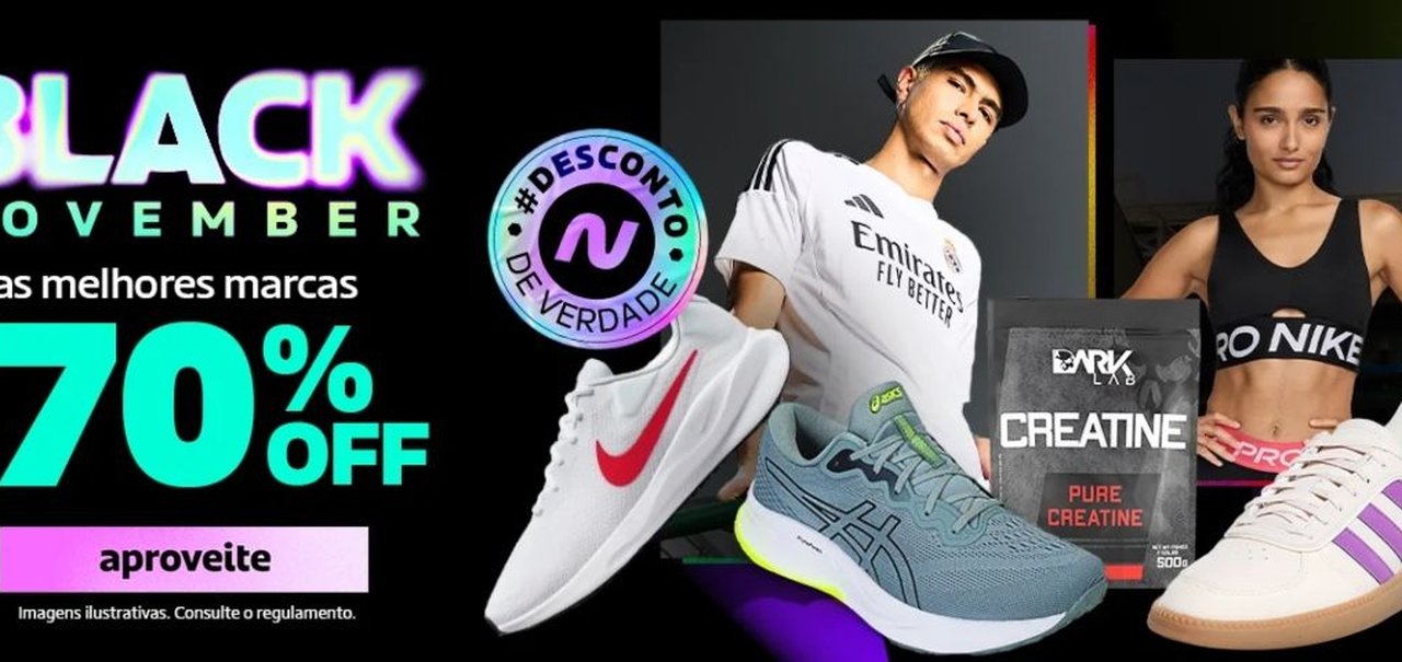 Black November Netshoes: Adidas, Nike, Asics e mais marcas de sucesso com até 70% OFF e frete grátis