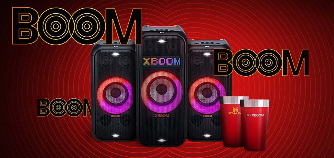 Oferta LG: compre uma caixa de som XBOOM e ganhe um copo Stanley exclusivo