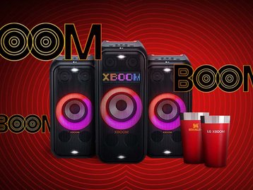 Oferta LG: compre uma caixa de som XBOOM e ganhe um copo Stanley exclusivo
