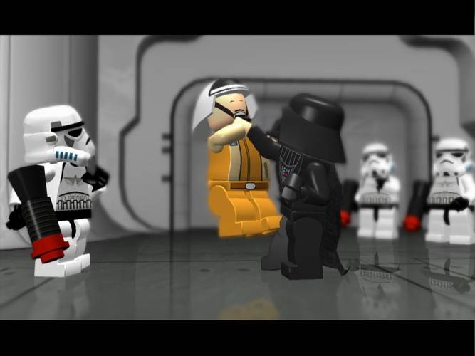 Darth Vader continua imponente mesmo no mundo dos bloquinhos coloridos. (Fonte:  Steam/Divulgação)