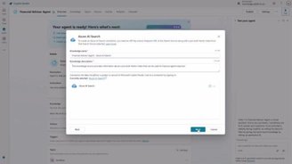 A busca do Azure integrada no agente customizado de IA. (Imagem: Microsoft)
