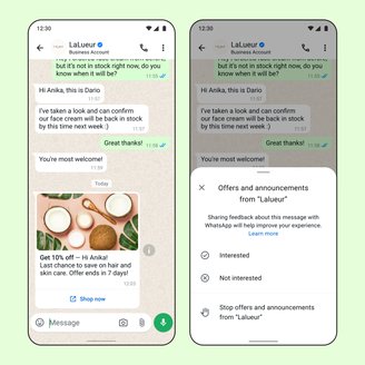 O WhatsApp vai permitir que usuários cancelem inscrições de canais de divulgação de anúncios. (Fonte: TechCrunch/Reprodução)