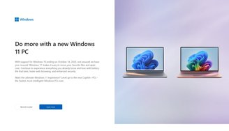 O suporte do Windows 10 está chegando ao fim, e a Microsoft usou a oportunidade para divulgar os PCs Copilot+. (Fonte: Windows Latest/Reprodução)