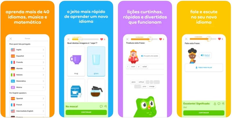 O Duolingo. (Imagem: App Store/Reprodução)