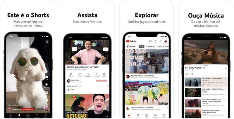 O YouTube. (Imagem: App Store/Reprodução)